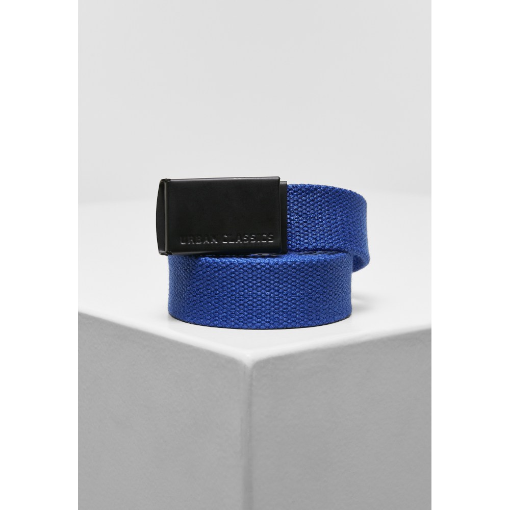 Urban Classics - 2-pack Kids Canvas belt - Black/Blue